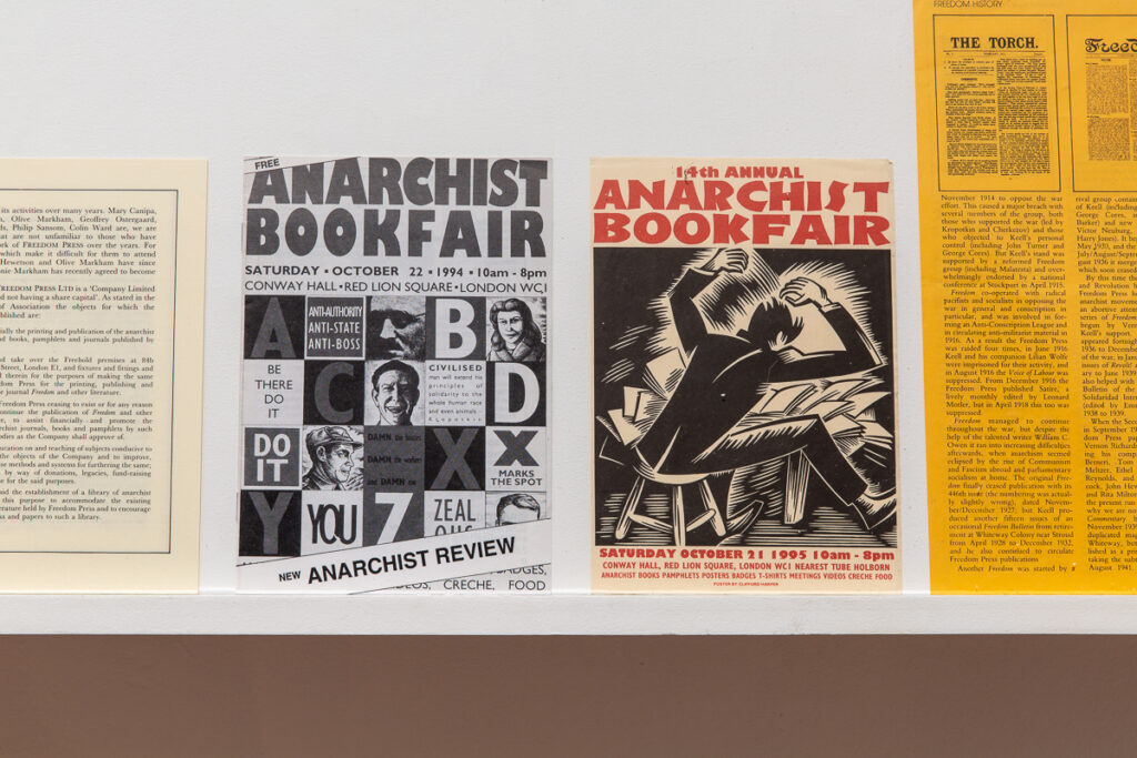 Two printed flyers 'Anarchist Bookfair'