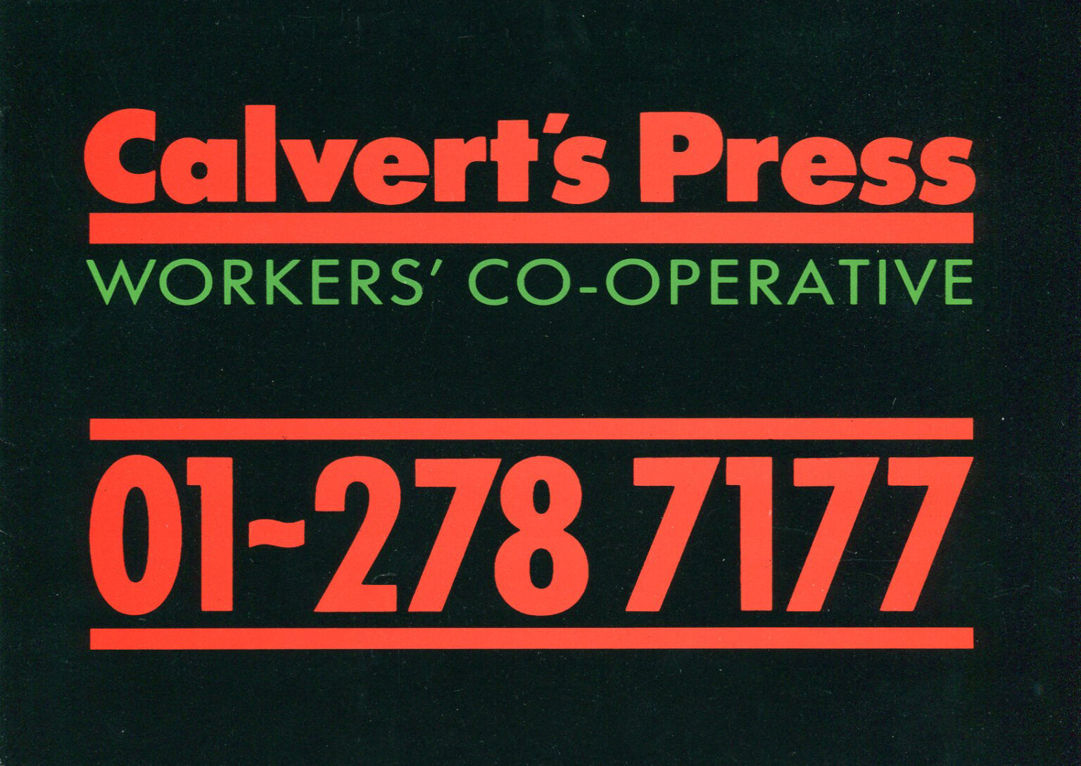 Calverts Lightboxes & Lettering Exhibition