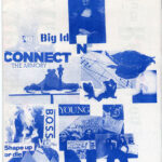 Blue printed collage