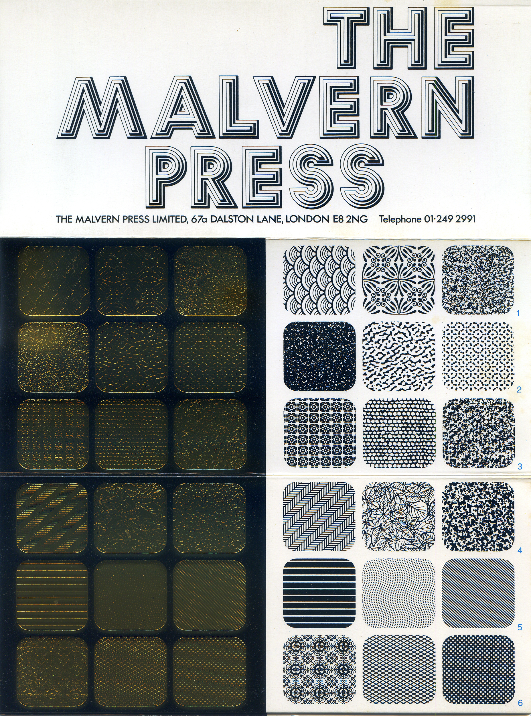 Pamphlet cover 'The Malvern Press'